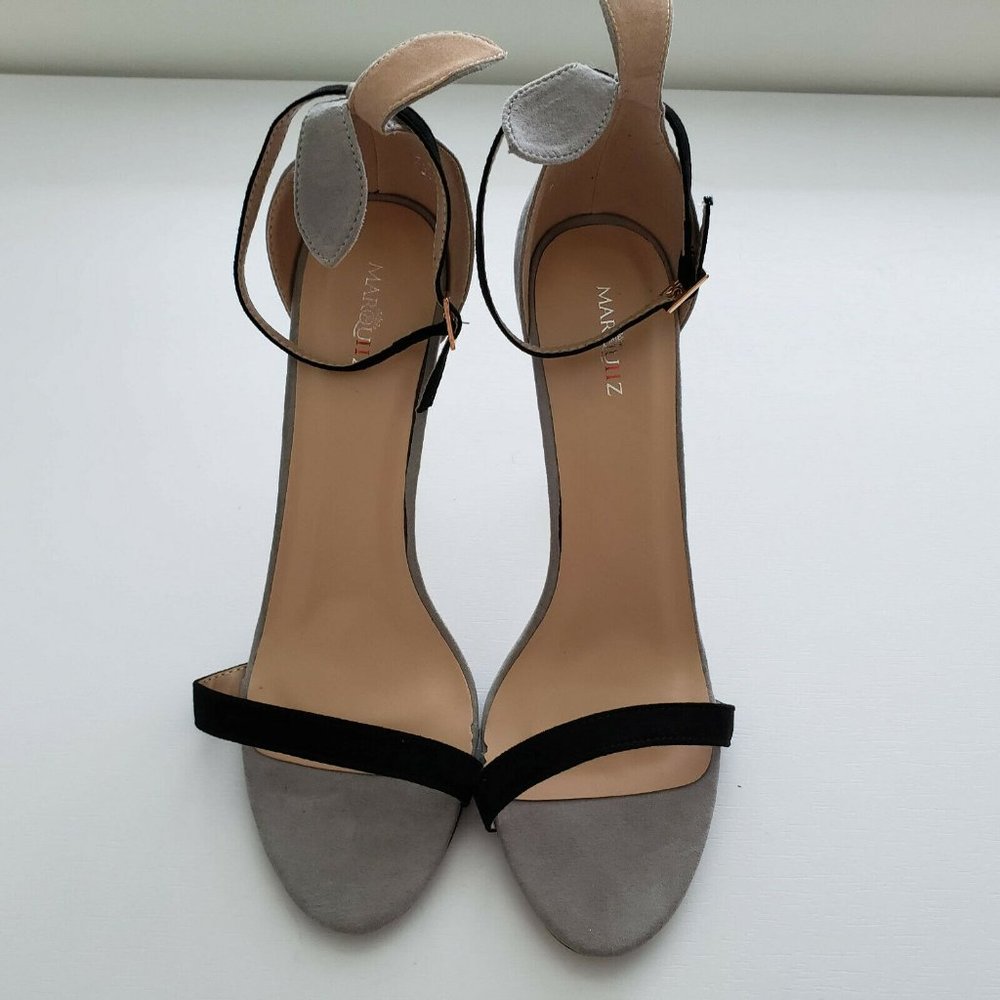 Marquiiz Grey Petal High Heel Stiletto Shoes - Picture 3 of 8